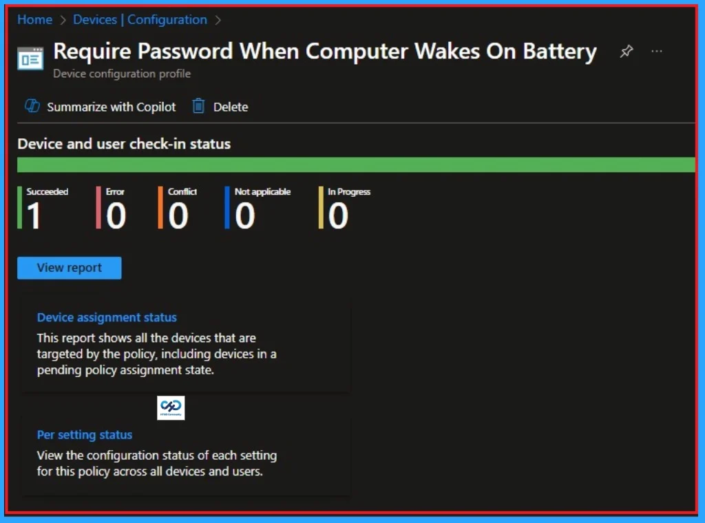 Require Password when Computer Wakes on Battery using Intune 11 Require Password when Computer Wakes on Battery using Intune - Fig.10