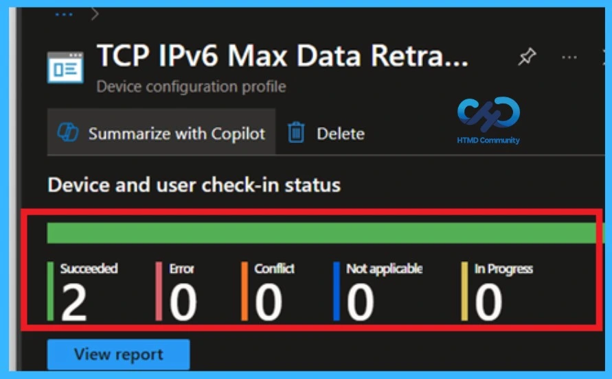 Securing TCP IPv6 Communications by Limiting Retransmissions using Intune Policy- Fig.9