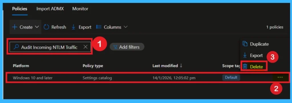 Supporting Secure Login Practices Through NTLM Auditing using Intune Policy 13 Supporting Secure Login Practices Through NTLM Auditing using Intune Policy - Fig.12