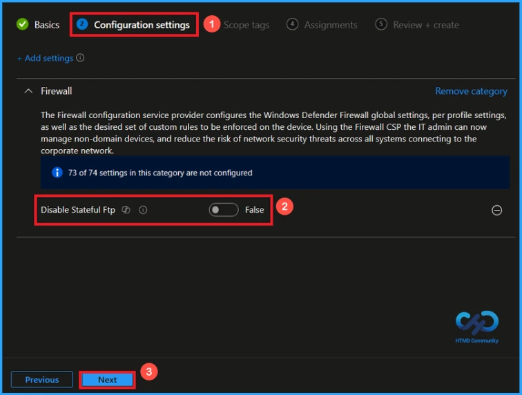 Microsoft Intune Stateful FTP Filtering Setting for Secondary Connections - Fig.4