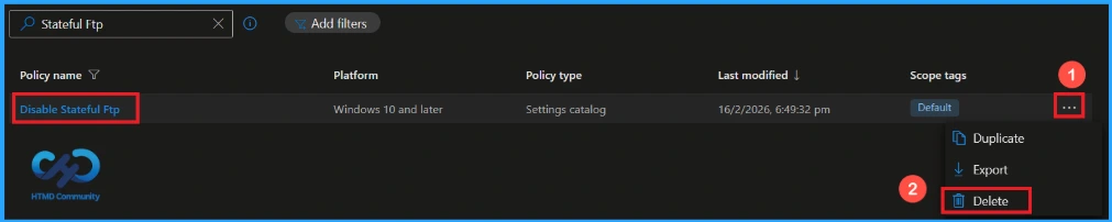 Microsoft Intune Stateful FTP Filtering Setting for Secondary Connections - Fig.11