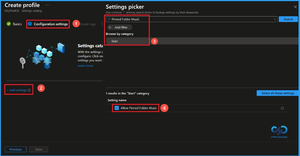 Control Music Shortcut on the Start Menu using Intune - Fig.3