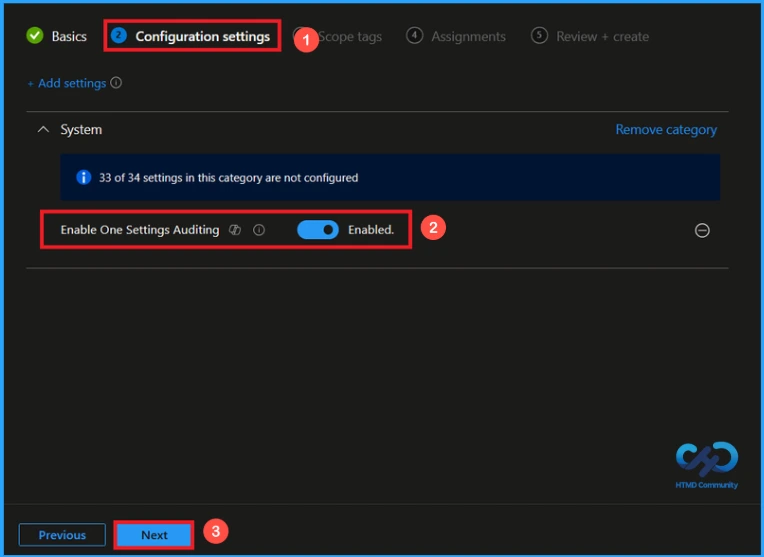 Control One Settings Service Logging in Windows using Intune - Fig.5