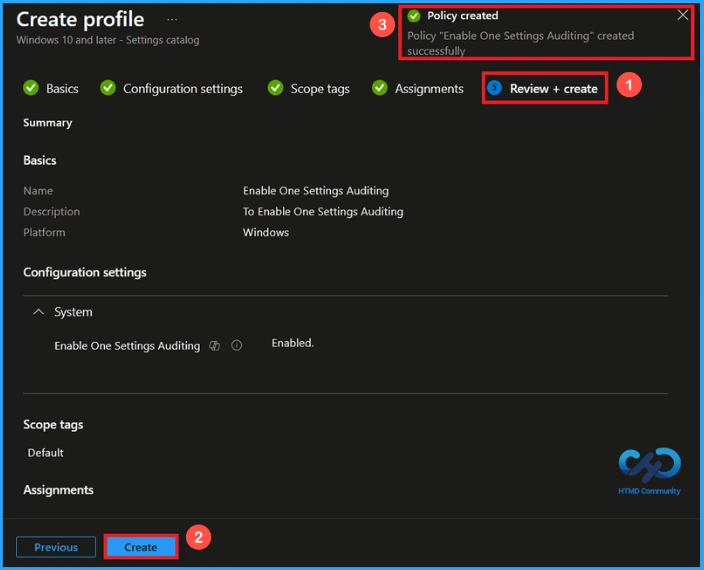 Control One Settings Service Logging in Windows using Intune - Fig.8