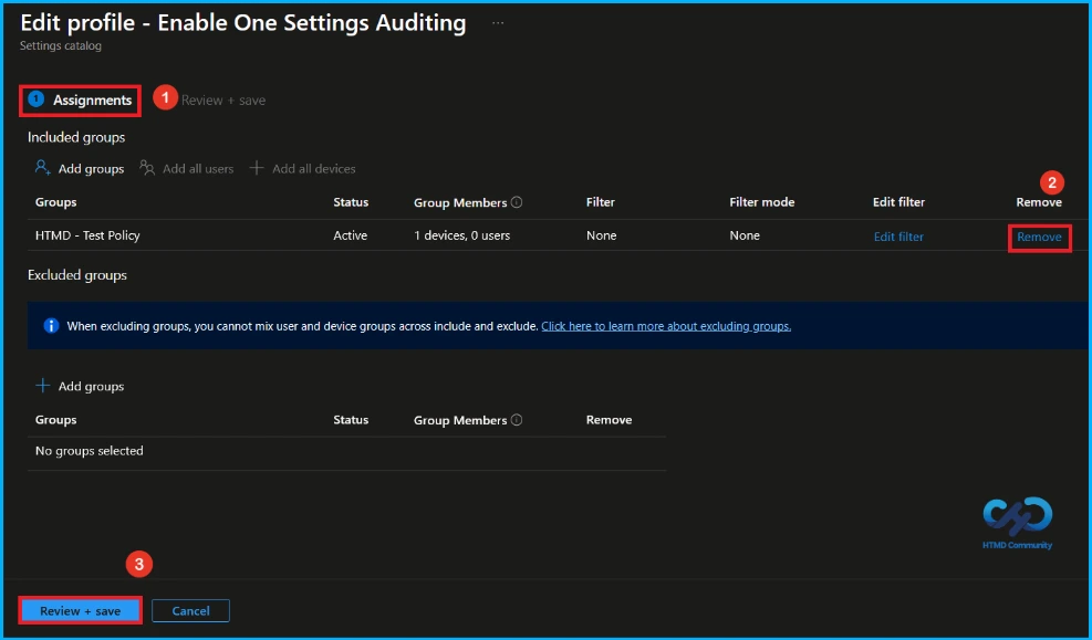 Control One Settings Service Logging in Windows using Intune - Fig.11