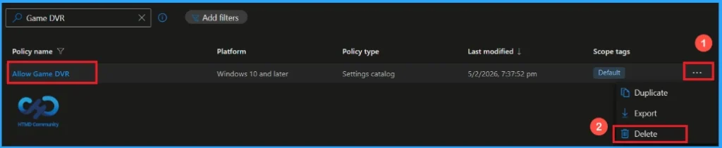 Control Windows Game Recording and Broadcasting using Intune 13 Control Windows Game Recording and Broadcasting using Intune - Fig.12
