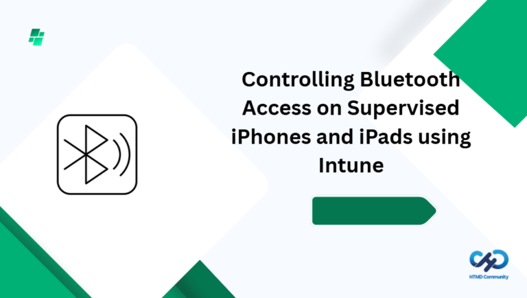 Controlling Bluetooth Access on Supervised iPhones and iPads using Intune