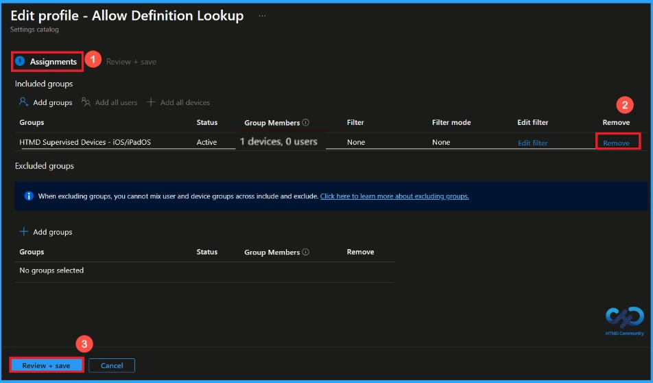 Controlling Defintion Lookup Feature in iOS using Intune - Fig.10