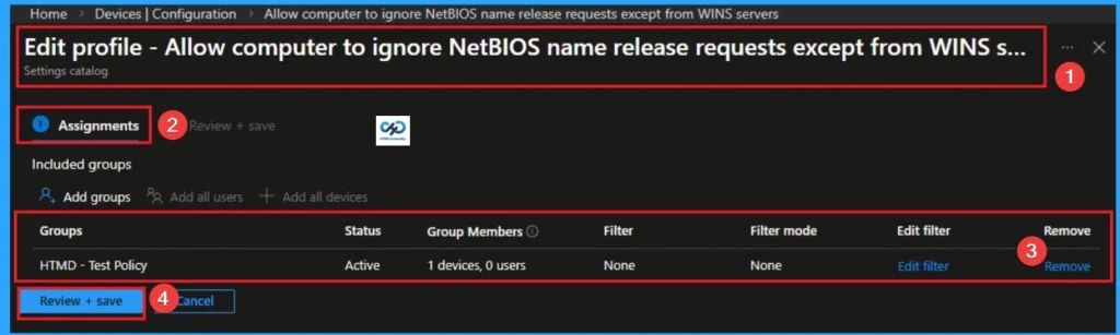 Enable Computer to Ignore NetBIOS Name Release Requests Except from WINS Servers using Intune - Fig.11