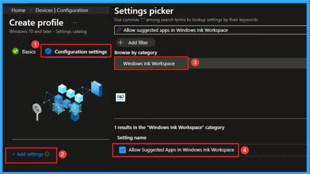 Enable Suggested Apps in Windows Ink Workspace using Intune - Fig.4