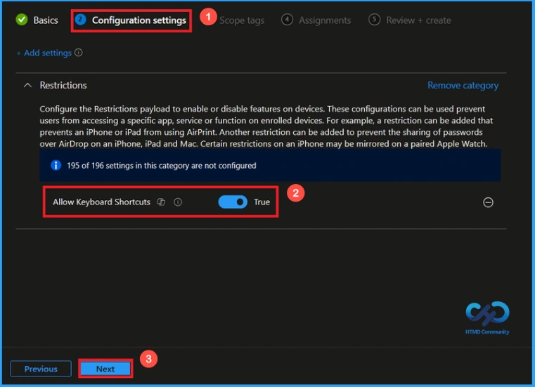 How to Control iOS Keyboard Shortcut Settings using Intune - Fig.4