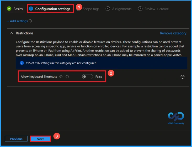 How to Control iOS Keyboard Shortcut Settings using Intune - Fig.5