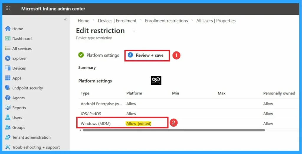 How to Fix Windows MDM Enrollment Error 80180014 in Intune Device Restriction Issue - Fig.4