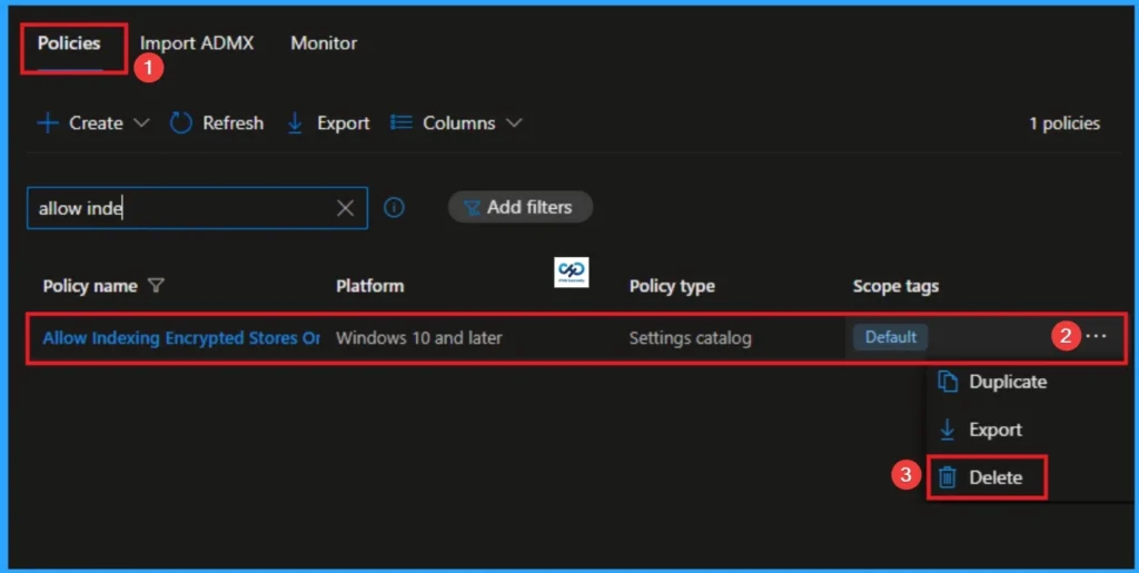 How to Safely Index Encrypted Stores or Items on Windows Devices using Intune - Fig.12
