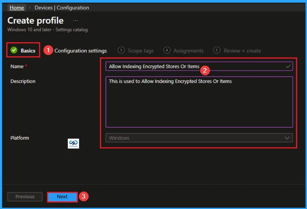 How to Safely Index Encrypted Stores or Items on Windows Devices using Intune - Fig.3