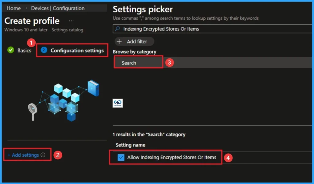 How to Safely Index Encrypted Stores or Items on Windows Devices using Intune - Fig.4