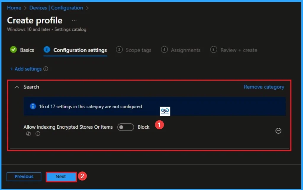 How to Safely Index Encrypted Stores or Items on Windows Devices using Intune - Fig.5