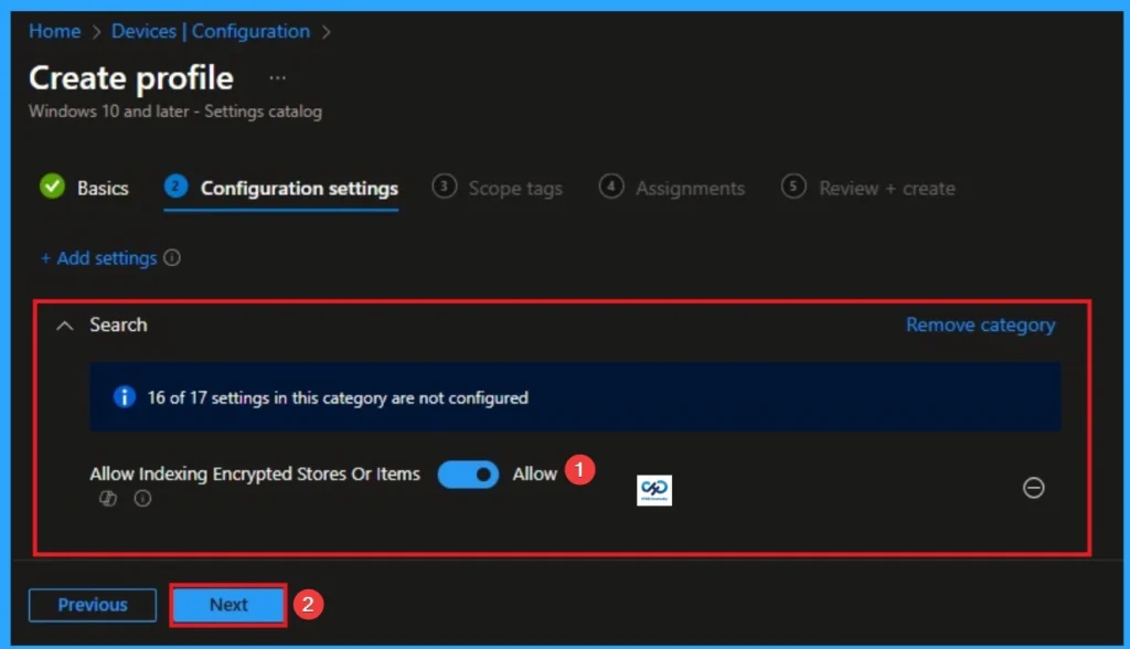 How to Safely Index Encrypted Stores or Items on Windows Devices using Intune - Fig.6