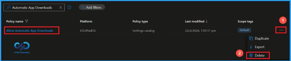 How to Stop Automatic App Downloads on iOS Devices using Intune - Fig.11