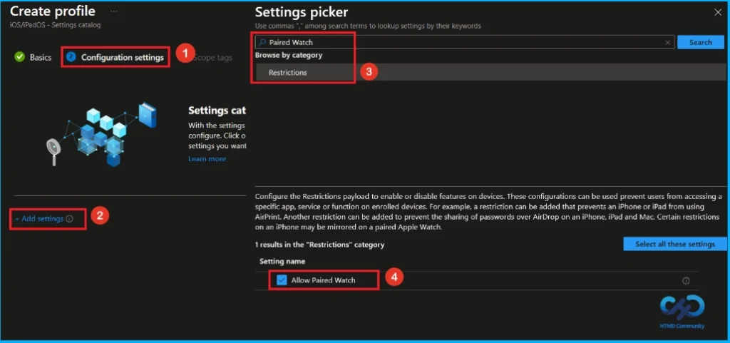 Managing Apple Watch Pairing on Supervised iOS Devices using Intune - Fig.3