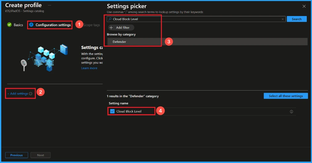 Managing Suspicious File Blocking in Microsoft Defender using Intune - Fig.3