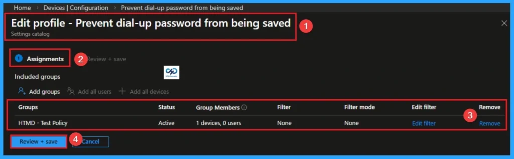 Prevent Dial-up Password from being Saved using Intune 13 Prevent Dial-up Password from being Saved using Intune - Fig.12