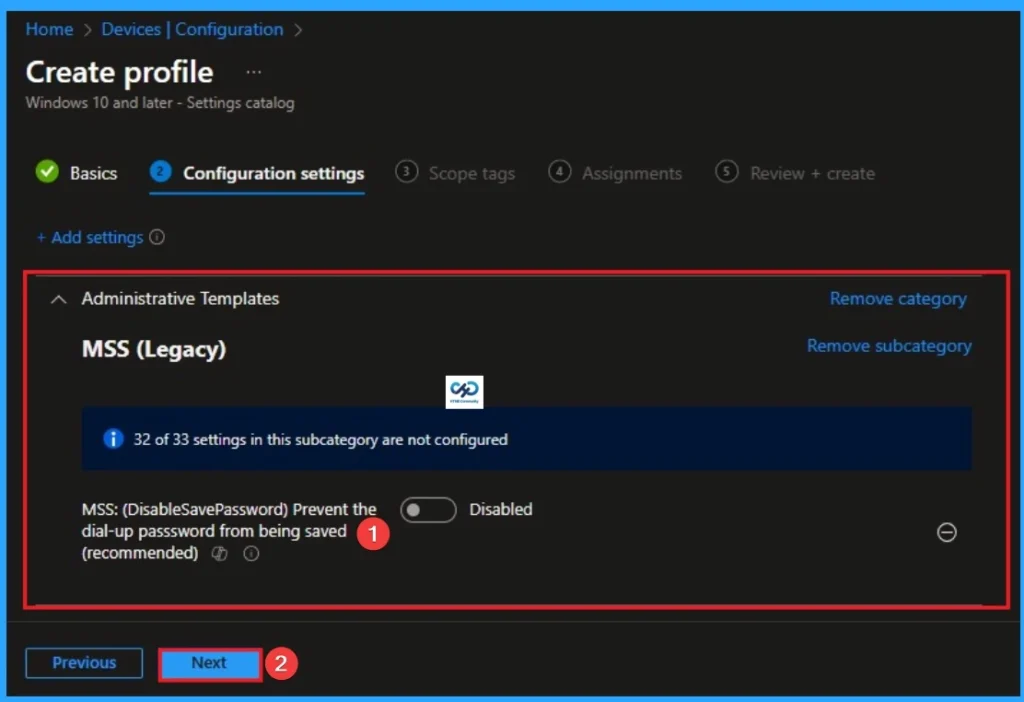 Prevent Dial-up Password from being Saved using Intune 6 Prevent Dial-up Password from being Saved using Intune - Fig.5