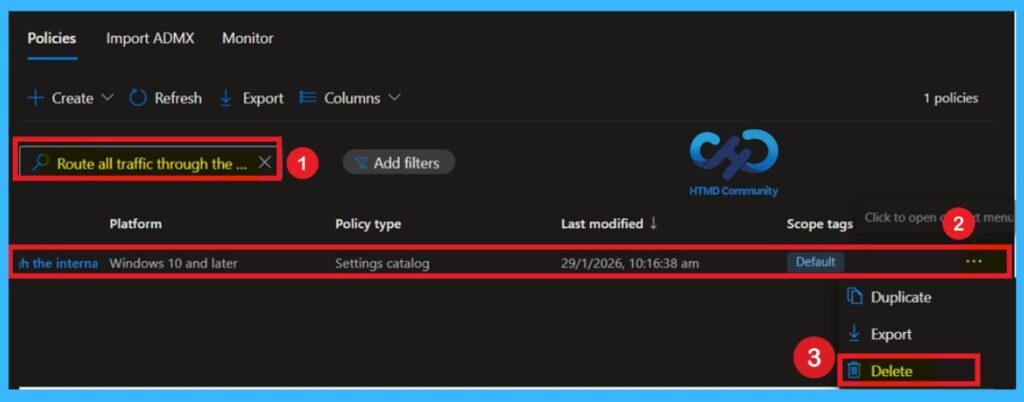 How to Control Internet Traffic Routing for Remote Clients using Intune Policy - Fig.10