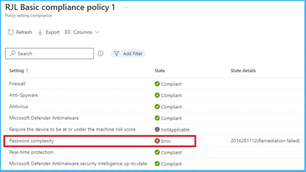 How to Fix Password Complexity Error 2016281112 on Windows Devices Managed by Intune -Fig.1