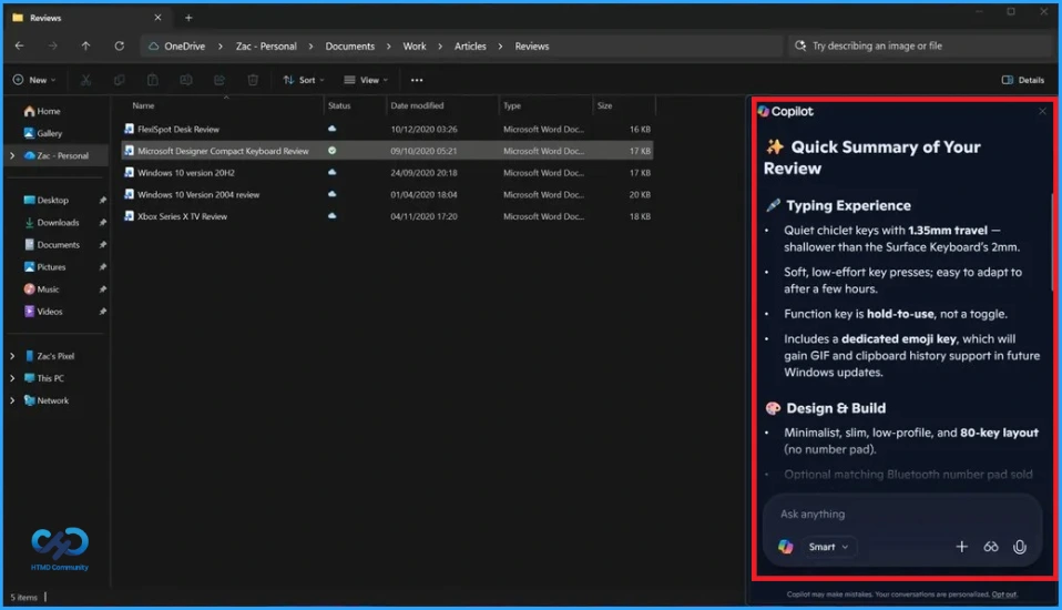 Windows 11 2026 Major New Features Beyond Copilot and AI - Fig.2 - credited to  Zac Bowden 