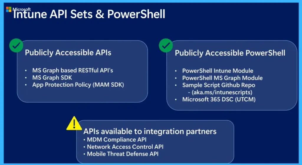 Microsoft Intune New API Capabilities to Simplify Automation and Enhance Device Management -Fig. 1 Creds to MS