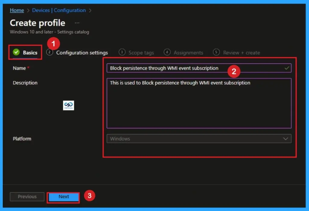 Block Persistence through WMI Event Subscription using Intune - Fig.3