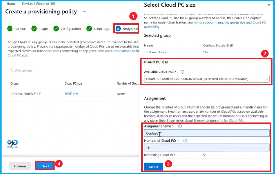 Configuring User Experience Sync with Windows 365 Frontline Provisioning Policies - Fig.7 creds to Jason Parker