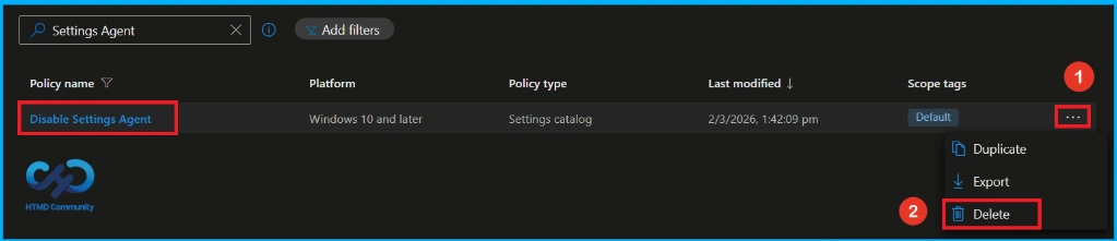 Controlling the Settings Agentic Search Experience in Windows using Intune 1