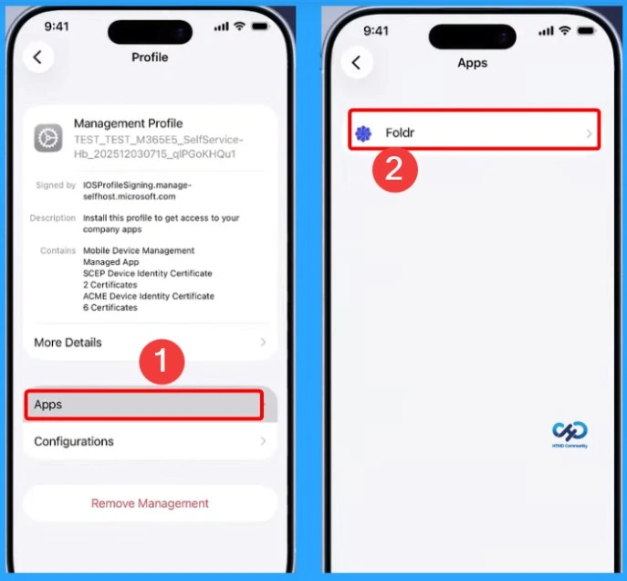 Deploy DDM-Based Line of Business Apps in Microsoft Intune for iOS and iPadOS Devices - Fig.9 - Creds to MS