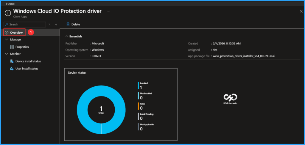 Easy Method to Deploy Windows Cloud Input Protection Driver Setup using Intune. Fig. 9