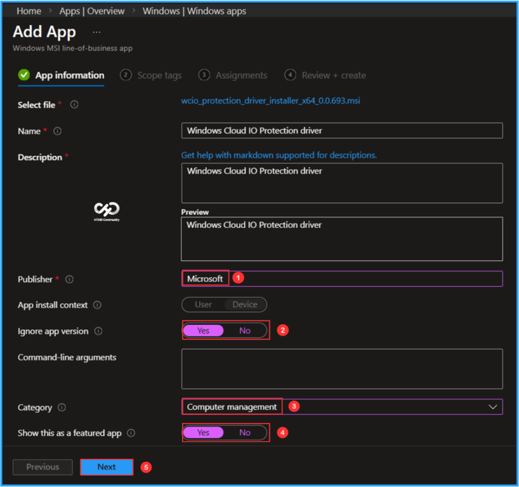 Easy Method to Deploy Windows Cloud Input Protection Driver Setup using Intune. Fig. 5