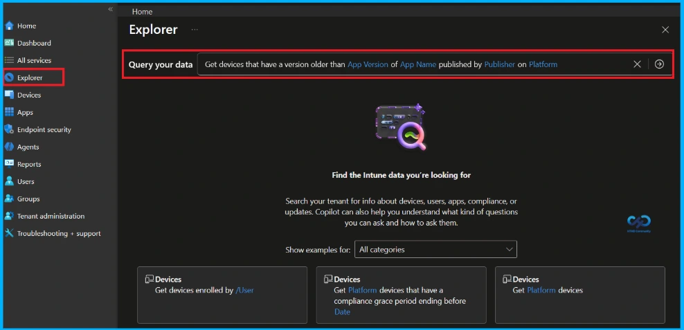 Enhancing Data Exploration and Action with Microsoft Intune using Copilot - Fig.1 