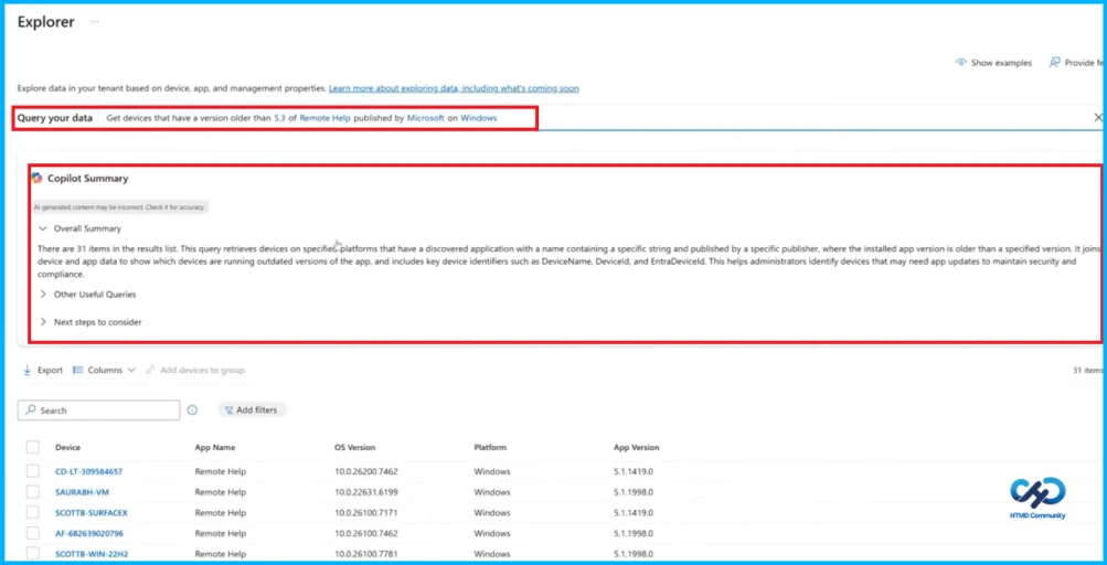 Enhancing Data Exploration and Action with Microsoft Intune using Copilot - Fig.2 creds to Janusz Gal