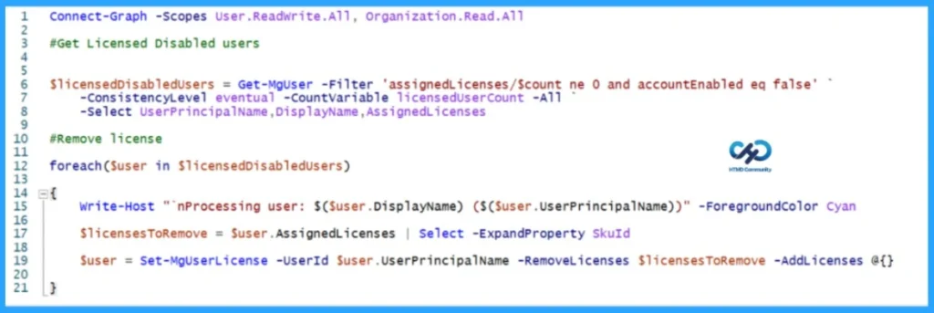 Microsoft Graph API Automation to Reclaim the Microsoft 365 License of Disabled Users 1