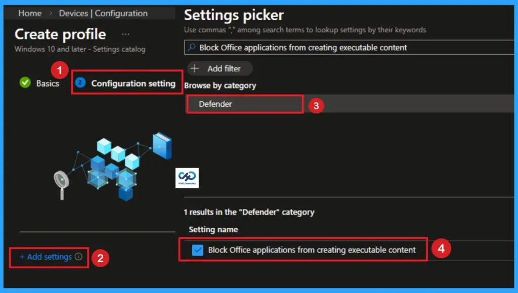 How to Block Office Applications from Creating Executable Content in Microsoft Defender using Intune - Fig.4