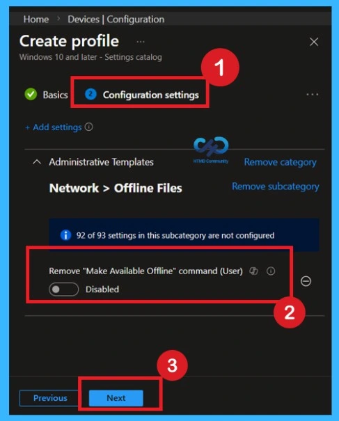 How to Configure Prevent Users from Making Network Files Available Offline using Microsoft Intune 5 How to Configure Prevent Users from Making Network Files Available Offline using Microsoft Intune -Fig.4
