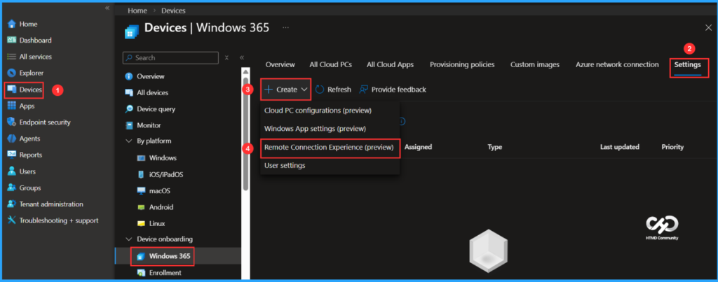 How to Create Remote Connection Experience Settings for Windows 365 Cloud PCs. Fig. 1