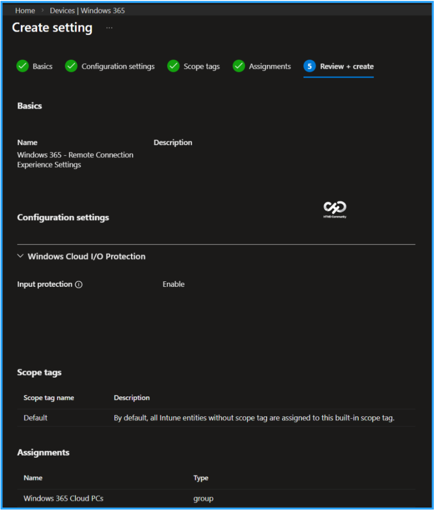 How to Create Remote Connection Experience Settings for Windows 365 Cloud PCs. Fig. 6