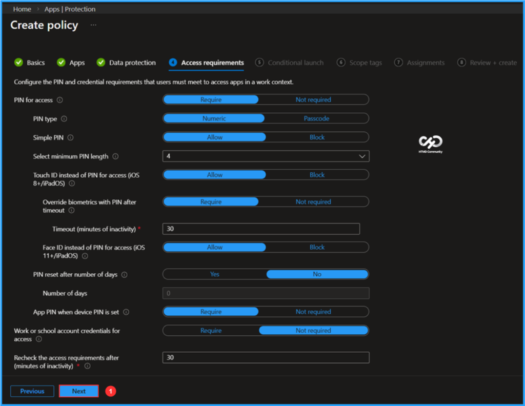 How to Create Screen Capture App Protection Policy for Windows 365 App using Intune. Fig. 5