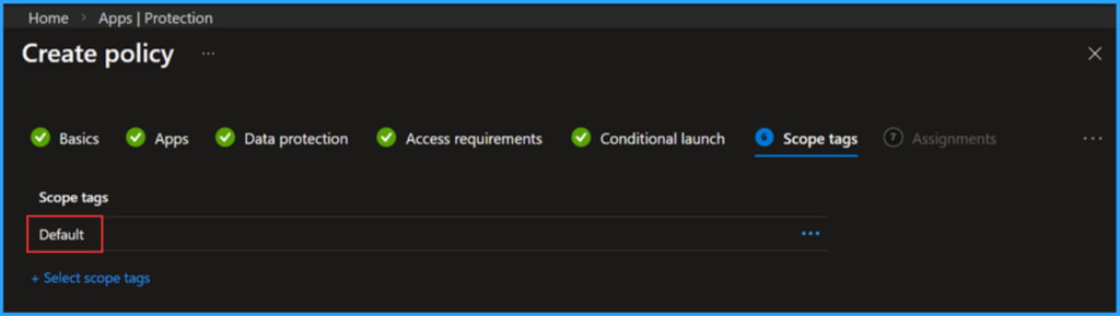 How to Create Screen Capture App Protection Policy for Windows 365 App using Intune. Fig. 7