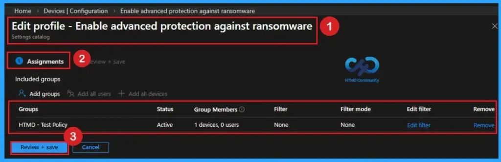 How to Enable Advanced Protection Against Ransomware Rule for Security using Intune 12 How to Enable Advanced Protection Against Ransomware Rule for Security using Intune -Fig.11