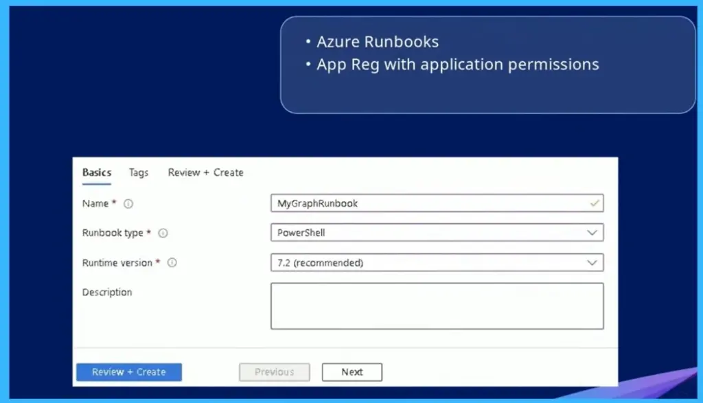 How to Scale PowerShell Automation using Cloud Runbooks - Fig.1 Creds to MS