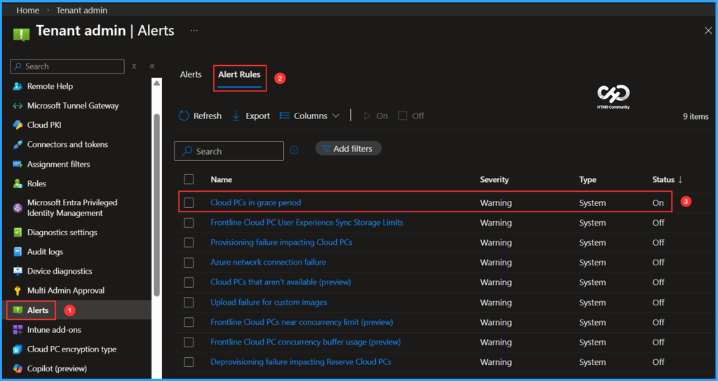How to Set Alert for Windows 365 Cloud PCs in Grace Period using Intune 4 How to Set Alert for Windows 365 Cloud PCs in Grace Period using Intune. Fig. 3