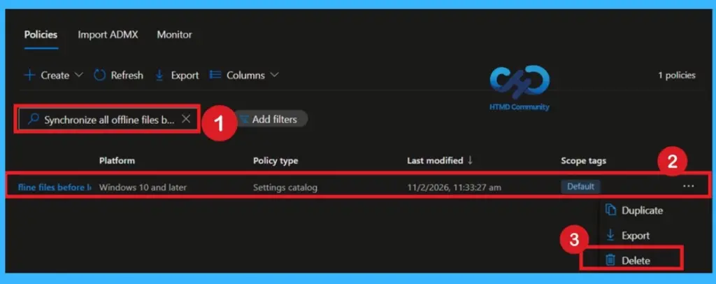 How to Control Offline Files Synchronization When Users Log Off using Intune Policy 12 How to Control Offline Files Synchronization When Users Log Off using Intune Policy -Fig.11